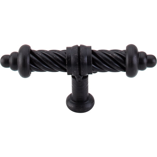 Top Knobs - Normandy Twist 3 5/8 Inch Length Geometric Knob - Patina Black