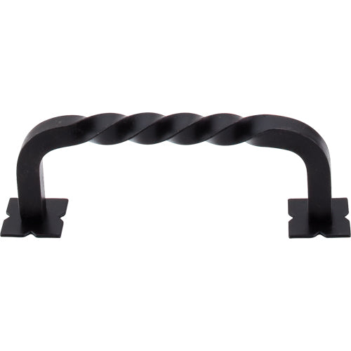 Top Knobs - Normandy Twist 3 3/4 Inch Center to Center Bar pull - Patina Black