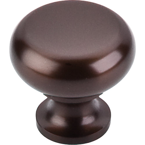 Top Knobs - Flat Faced 1 1/4 Inch Diameter Round Knob - Oil Rubbed Bronze