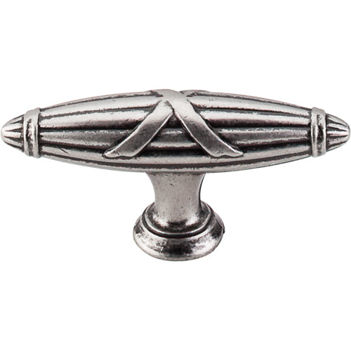 Top Knobs - Ribbon & Reed 2 3/4 Inch Length Geometric Knob - Pewter Antique