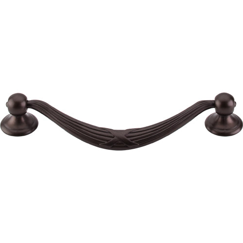 Top Knobs - Ribbon & Reed 5 1/16 Inch Center to Center Drop handle - Oil Rubbed Bronze