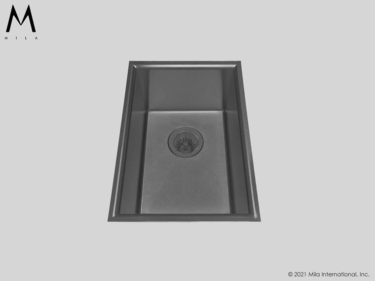 Mila - Arc Low Profile Single Bowl Flush-Mount - 12.5 X 18 Graphite