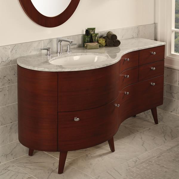 Lacava - Flou Countertop For Vanity Flo-F-60L, With A Cut-Out For Bathroom Sink 33La