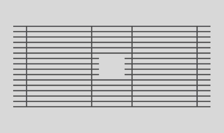 Mila - Solid Stainless Steel Bar Basin Grid - 36.5 X 16 Graphite
