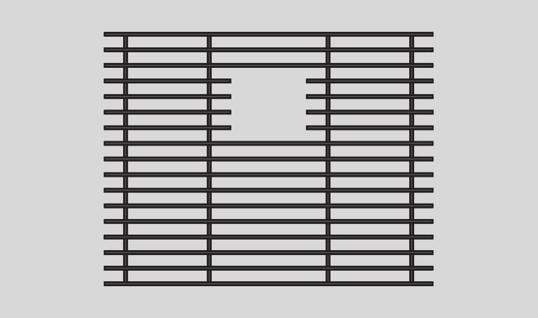Mila - Solid Stainless Steel Bar Basin Grid - 19.5 X 16 Graphite