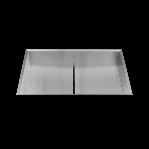 Mila - Louvre Low Profile Bathroom Flush-Mount - 21 X 14 Satin Brushed SS