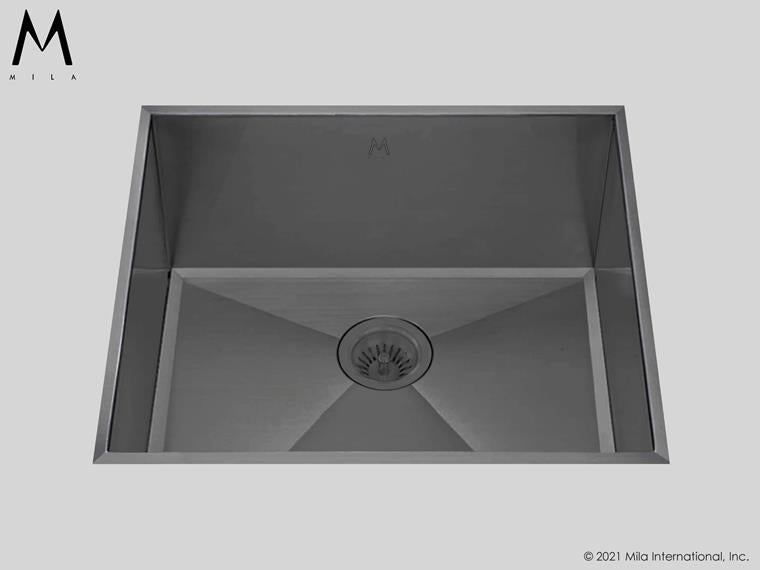 Mila - Louvre Low Profile Single Bowl Flush-Mount - 20 X 17.5 Graphite