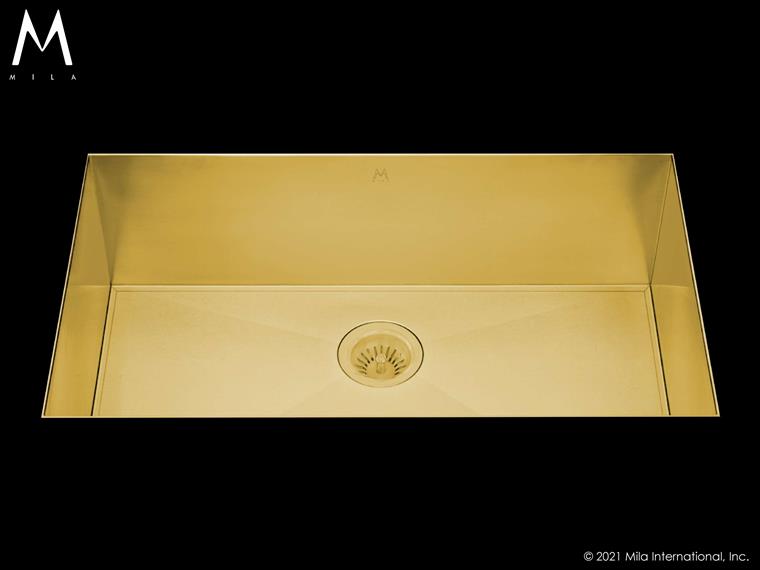 Mila - Orion Single Bowl Under Mount - 32 X 17 Gold