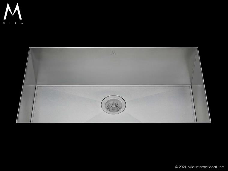 Mila - Orion Single Bowl Under Mount - 32 X 17 Satin Brushed SS