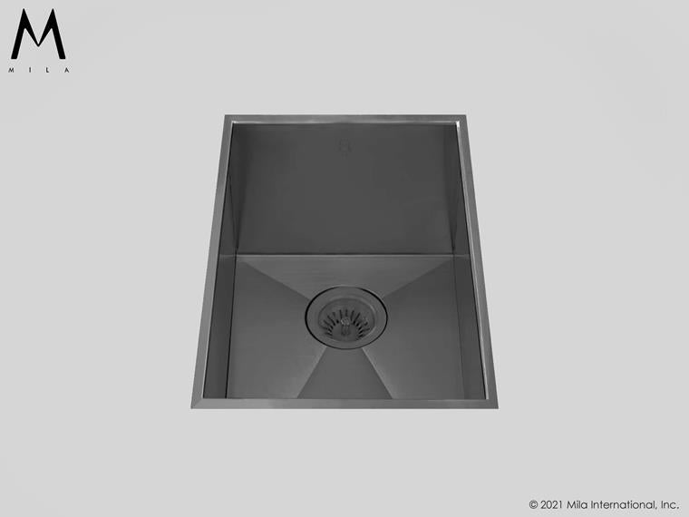 Mila - Profile Low Profile Single Bowl Flush-Mount - 12 X 17.5 Graphite