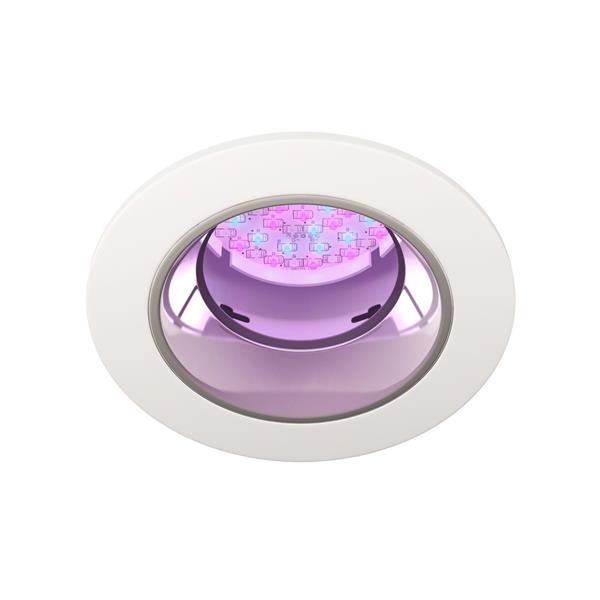 Mr. Steam - 15 In. W. Chromatherapy Light With Led Clusters In Recessed White