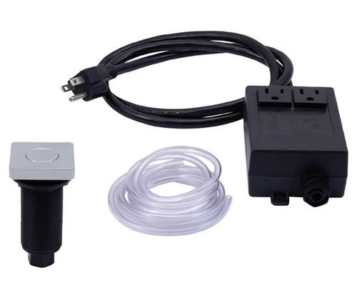 Mountain Plumbing - Square “Deluxe” Flush Waste Disposer Air Switch with Freedom Mount