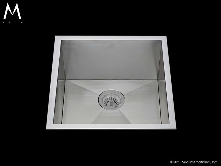 Mila - Atelier Single Bowl Tri-Mount - 19 X 17 Satin Brushed SS