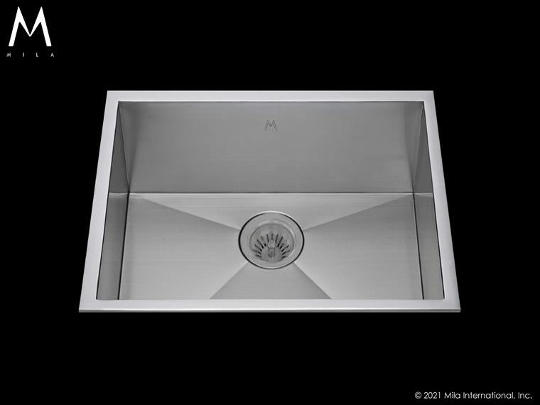 Mila - Atelier Single Bowl Tri-Mount - 23 X 18.5 Satin Brushed SS