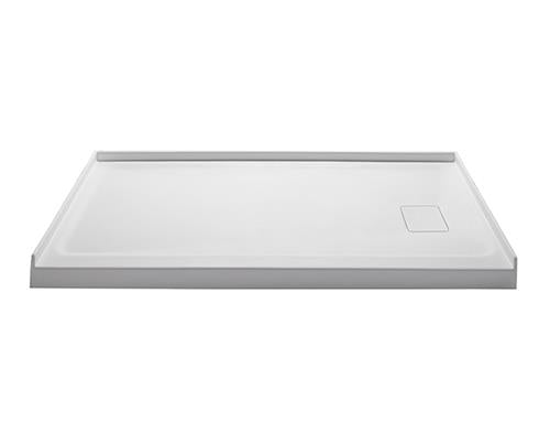 MTI - 6030 Dolomatte Rh Drain 3-Sided Integral Tile Flange - White
