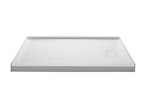 MTI - 6032 Dolomatte Lh Drain 3-Sided Integral Tile Flange - White
