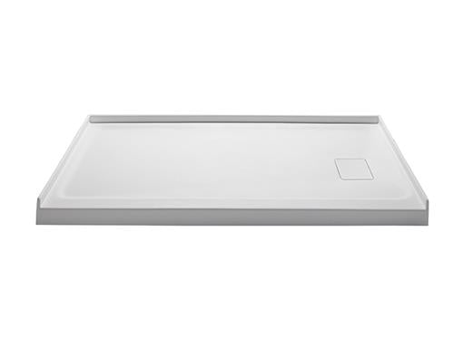 MTI - 6034 Dolomatte Lh Drain 3-Sided Integral Tile Flange - White