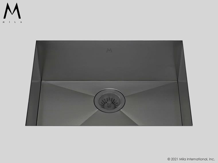 Mila - Flatiron Single Bowl Under Mount - 27 X 17 Graphite