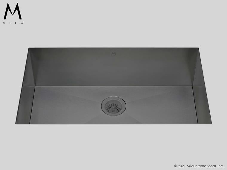 Mila - Flatiron Single Bowl Under Mount - 34 X 18.5 Graphite