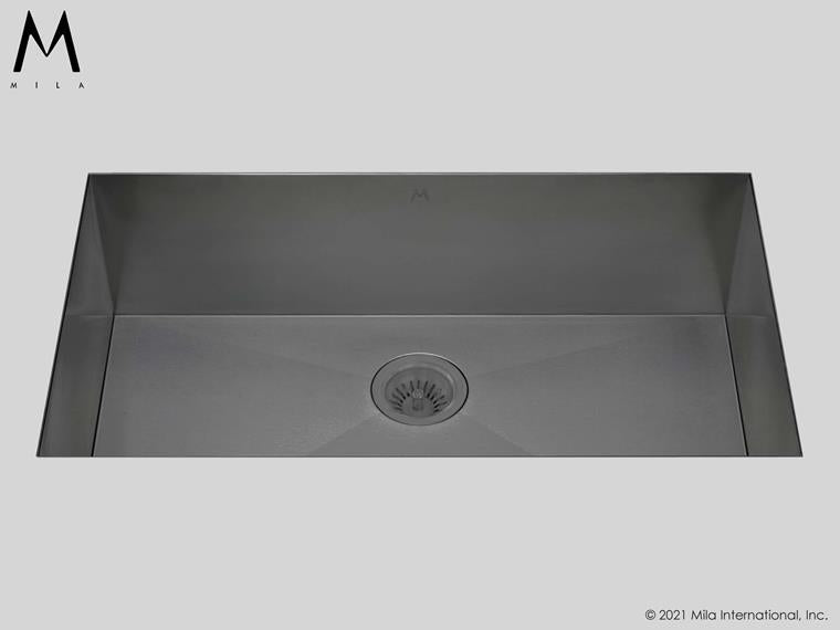Mila - Flatiron Single Bowl Under Mount - 38 X 18.5 Graphite