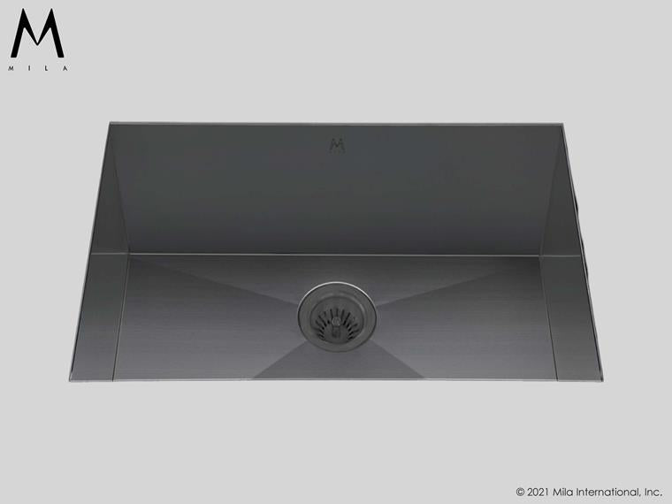 Mila - Flatiron Single Bowl Under Mount - 27 X 20 Graphite