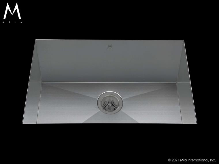 Mila - Flatiron Single Bowl Under Mount - 27 X 20 Satin Brushed SS