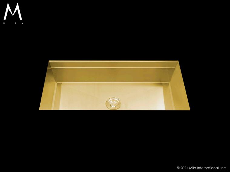 Mila - Workstation Single Bowl Under-Mount - 39 X18.5 Gold