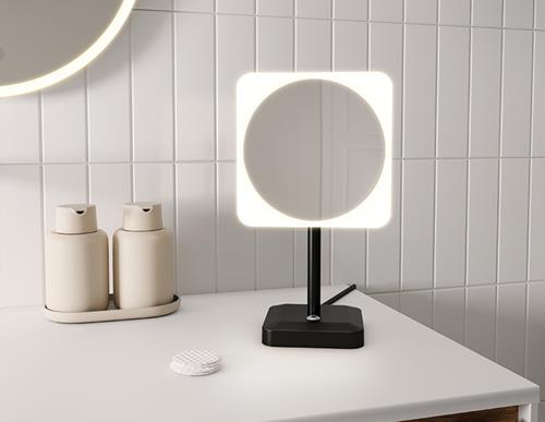 Fleurco - Vizo Free Standing Square/Round Led Cosmetic Mirror