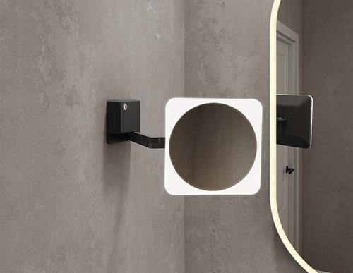 Fleurco - Vizo Wall Mounted Square/Round Led Cosmetic Mirror