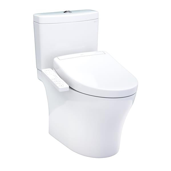 Toto - Aquia IV WASHLET+ S2 Two-Piece Toilet - 1.28 GPF/0.9 GPF - Universal Height