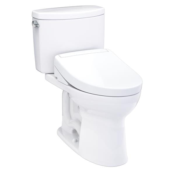 Toto - Washlet+ Drake II Two-Piece Elongated 1.0 Gpf Toilet And Washlet+ S5 Contemporary Bidet Seat, Cotton White