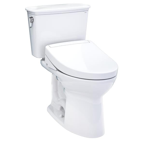 Toto - Drake Transitional WASHLET+ S2 Two-Piece Toilet - 1.28 GPF Universal Height - 10 Inch Rough