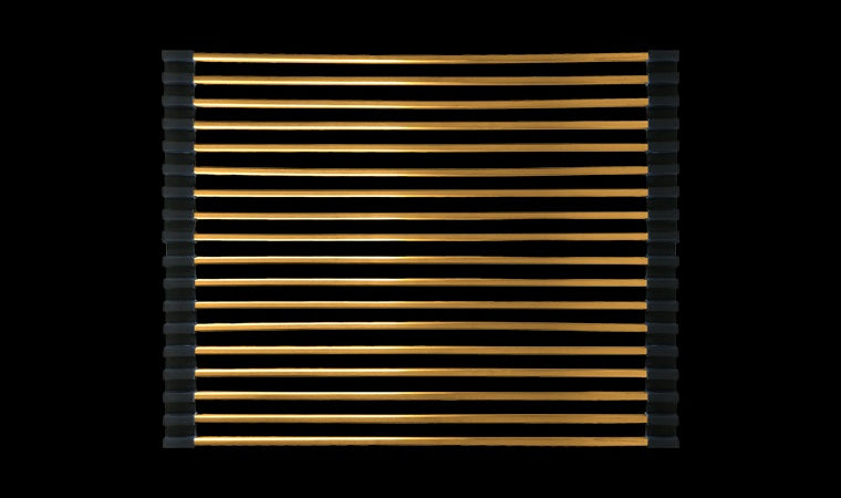 Mila - Workstation Roll Up Grid - Gold