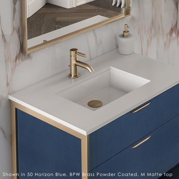 Lacava - Navi Countertop In White Solid Surface, Stone Or Quartz, For Vanity Nav-Un-30
