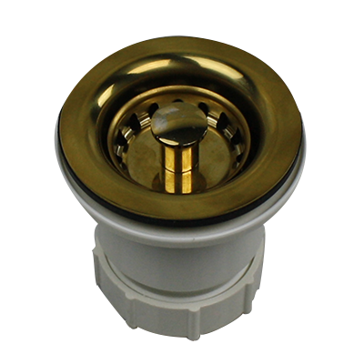 Nantucket Sinks - 2.75 inch Junior Duo Bar Sink Drain In Polished Brass