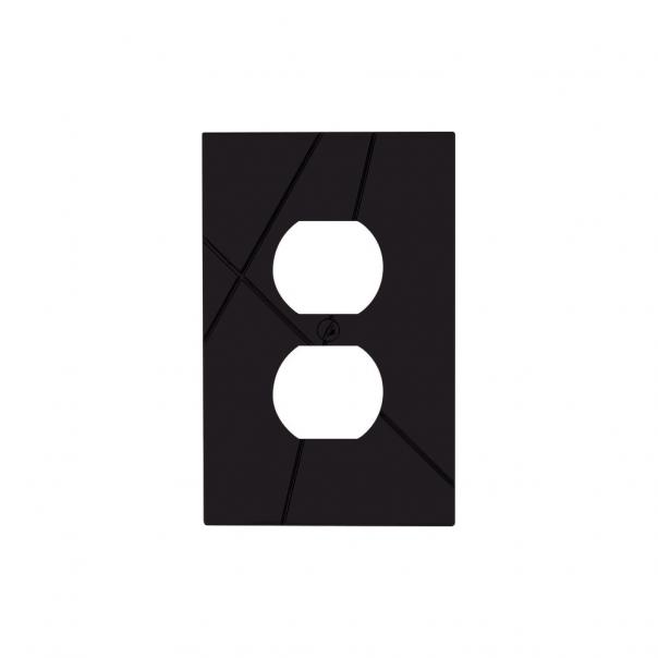 Atlas Homewares - D Modernist Outlet Plate Matte Black