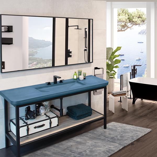 Lacava - Newterra Floor-Standing Metal Console Stand Made Of Stainless Steel Or Brass