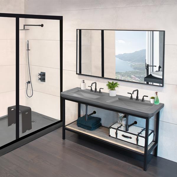 Lacava - Newterra Floor-Standing Metal Console Stand Made Of Stainless Steel Or Brass