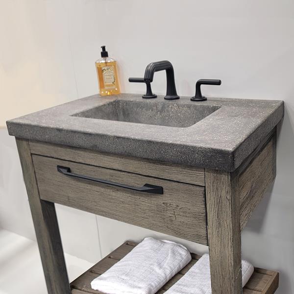 Lacava - Newterra Floor-Standing Vanity With Drawer And Slotted Bottom Shelf.