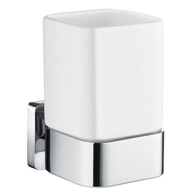 Smedbo - Ice Holder With Tumbler, Polished Chrome With Tumbler In Porcelain