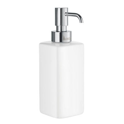 Smedbo - Ice Soap Dispenser, Free Standing, Porcelain With Pumphead In Polished Chrome