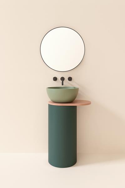Kast - Orme Floorstanding Pedestal Basin With Shelf, 21-5/8 x 15-3/4 Inch, Without Pattern