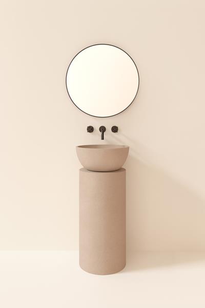 Kast - Orme Floorstanding Pedestal Basin Without Shelf, 15-3/4 x 15-3/4 Inch, Without Pattern