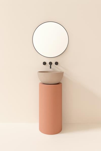 Kast - Orme Floorstanding Pedestal Basin Without Shelf, 15-3/4 x 15-3/4 Inch, With Pattern