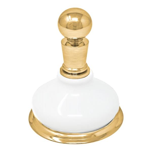 Strom Living - Robe Hook, Porcelain, Vintage Style, Solid Brass
