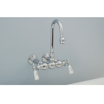 Strom Living - Wall Mount Gooseneck Faucet, 3 3/8 Inch Ctr