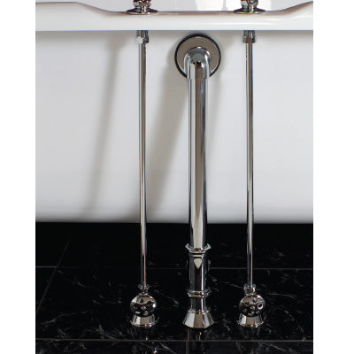 Strom Living - Deck Mount Supply Set, Supply Lines 29 Inch Long, Floor To Deck 32 Inch