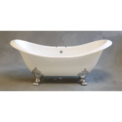 Strom Living - The Crescent 6' Cast Iron Double Ended Slipper Tub On Selected Finish Legs