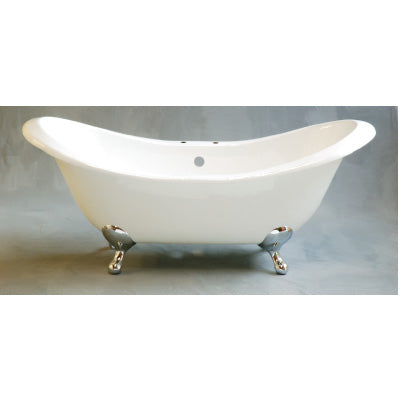 Strom Living - The Moon 6' Cast Iron Peg Leg (On Selected Finish) Double Ended Slipper Tub