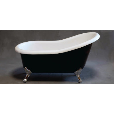 Strom Living - The Tuxedo 5' Black & White Acrylic Slipper Tub On Selected Finish Legs